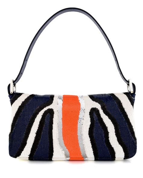 fendi zebra baguette|fendi baguette.